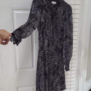 Calvin Klein Black and White Swirl Dress